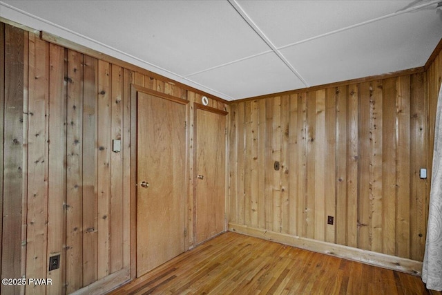1081 Maple Lake Dr, Bushkill, PA 18324 - empty room featuring wooden walls and wood finished floors