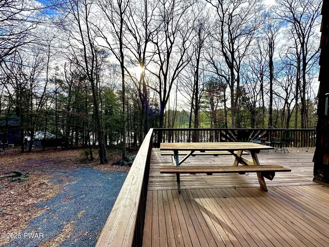 205 Waterview Dr, Lords Valley, PA 18428 - view of wooden terrace
