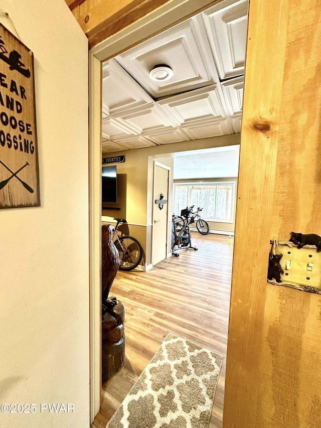 205 Waterview Dr, Lords Valley, PA 18428 - hallway with wood finished floors
