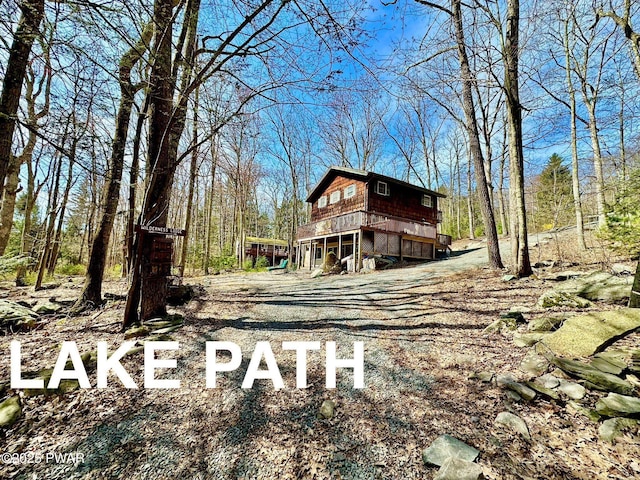 205 Waterview Dr, Lords Valley, PA 18428 - view of rustic home