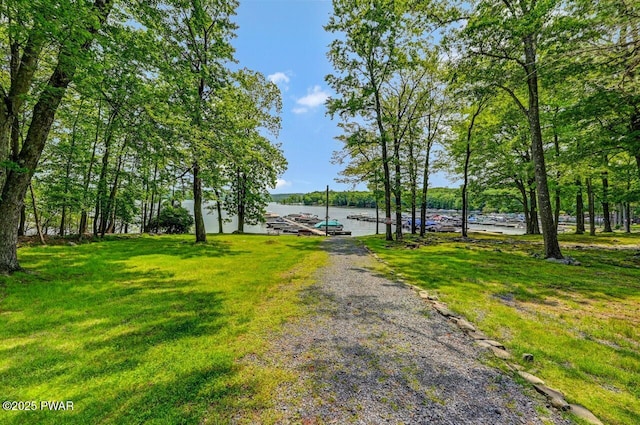 1107 Crest Cir, Lakeville, PA 18438 - view of dirt / gravel road with a water view