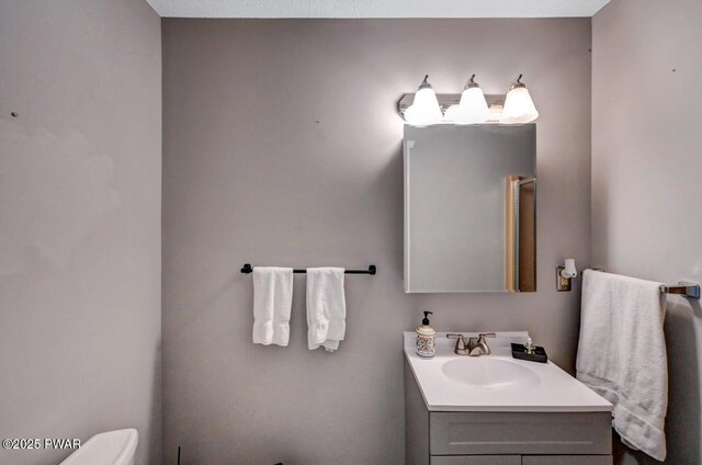 1107 Crest Cir, Lakeville, PA 18438 - bathroom featuring vanity and toilet