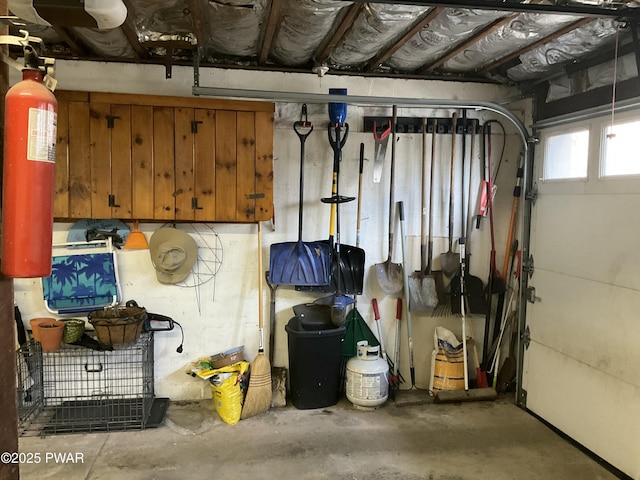 interior space featuring a garage door opener