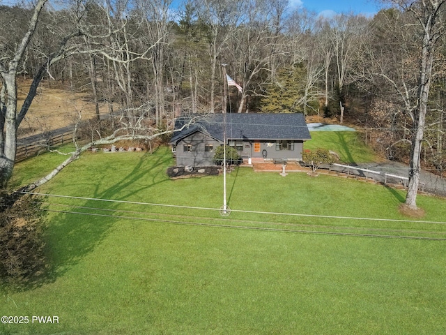 view of front of house with a front yard