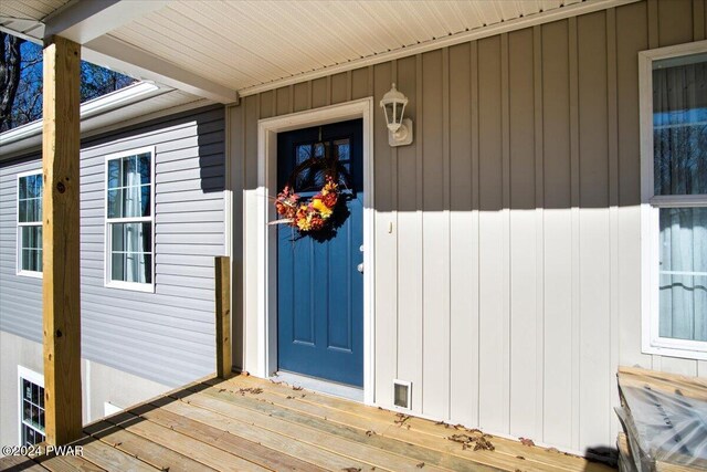 view of doorway to property