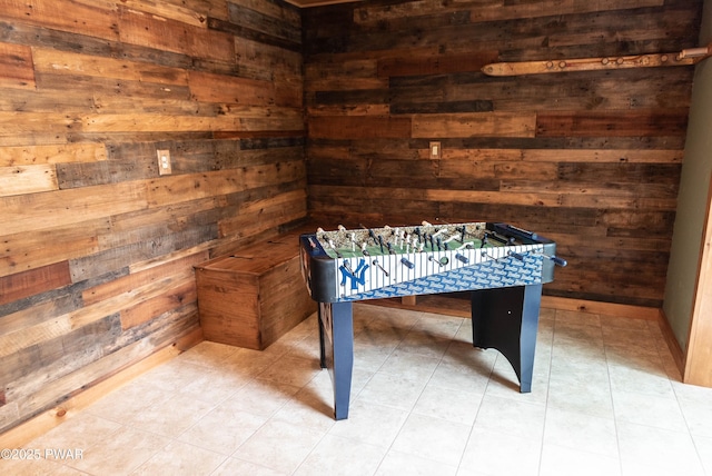 278 N Gate Rd, Lake Ariel, PA 18436 - game room featuring wooden walls and baseboards