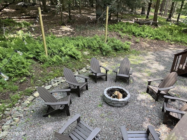 278 N Gate Rd, Lake Ariel, PA 18436 - view of yard featuring an outdoor fire pit