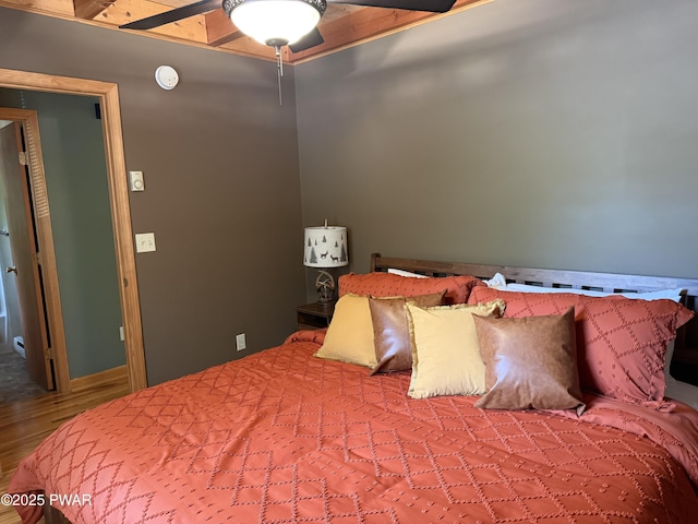 278 N Gate Rd, Lake Ariel, PA 18436 - bedroom featuring wood finished floors and a ceiling fan