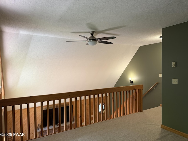 278 N Gate Rd, Lake Ariel, PA 18436 - corridor featuring lofted ceiling, carpet floors, and a textured ceiling