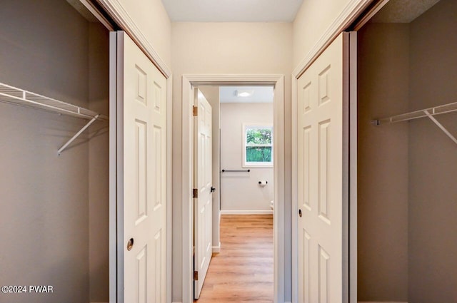 interior space featuring light hardwood / wood-style floors