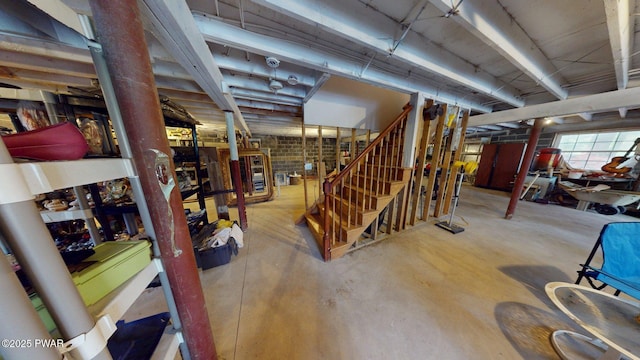 109 Lake Dr, Dingmans Ferry, PA 18328 - below grade area featuring stairway