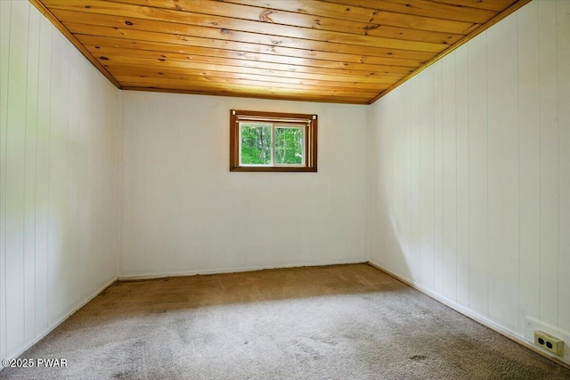 36 Rolling Acres Rd, Lake Ariel, PA 18436 - spare room with wooden ceiling, carpet floors, and wooden walls