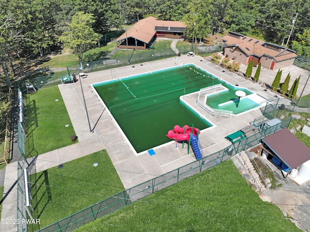 111 Blueridge Ln, Lords Valley, PA 18428 - drone / aerial view of a pool area