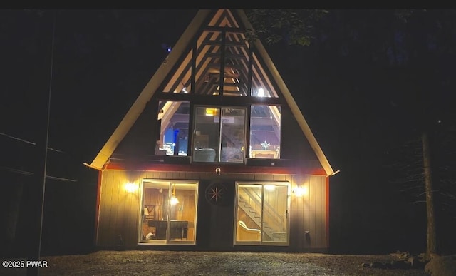 111 Blueridge Ln, Lords Valley, PA 18428 - view of back of house at twilight