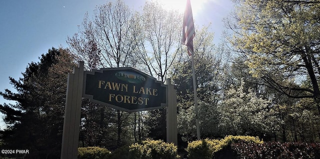 view of community sign