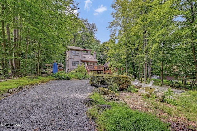 exterior space with a wooden deck