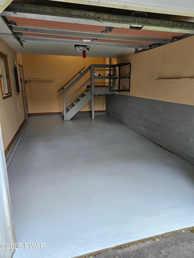 1050 Green Valley Cir, Lake Ariel, PA 18436 - garage with concrete block wall and electric panel