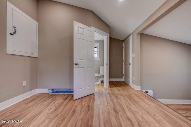 110 Maple Dr, Greentown, PA 18426 - entryway with baseboards, light wood finished floors, and vaulted ceiling