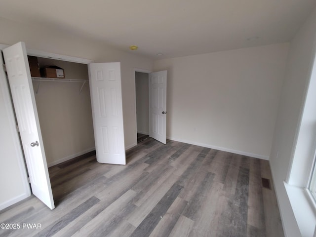 4409 Middleton Dr, Milford, PA 18337 - unfurnished bedroom featuring wood finished floors, a closet, and baseboards