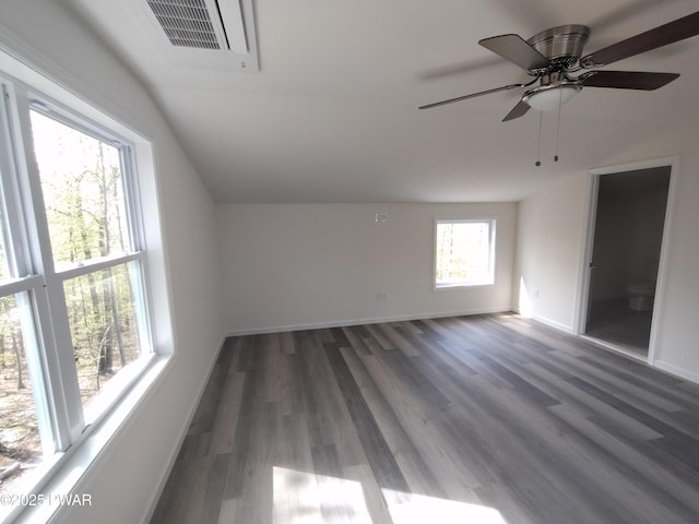 4409 Middleton Dr, Milford, PA 18337 - additional living space with wood finished floors, baseboards, a ceiling fan, and vaulted ceiling