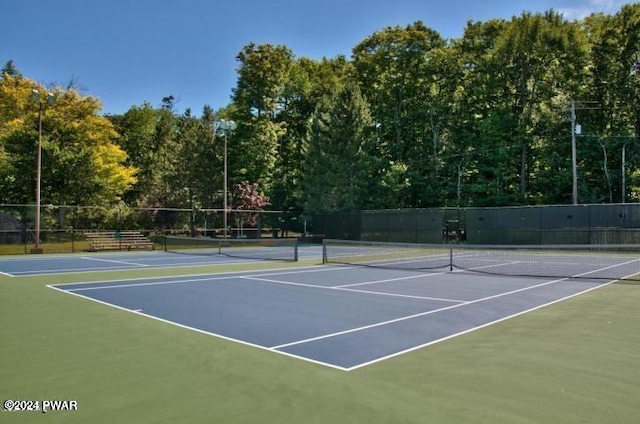23 S Fairway Dr, Lake Ariel, PA 18436 - view of tennis court featuring community basketball court