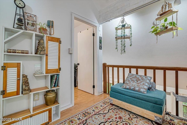 102 Keystone Ct, Dingmans Ferry, PA 18328 - bedroom featuring wood finished floors and vaulted ceiling