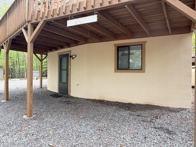 view of patio with a carport