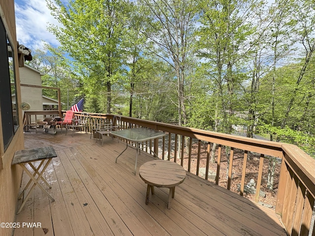 view of wooden terrace
