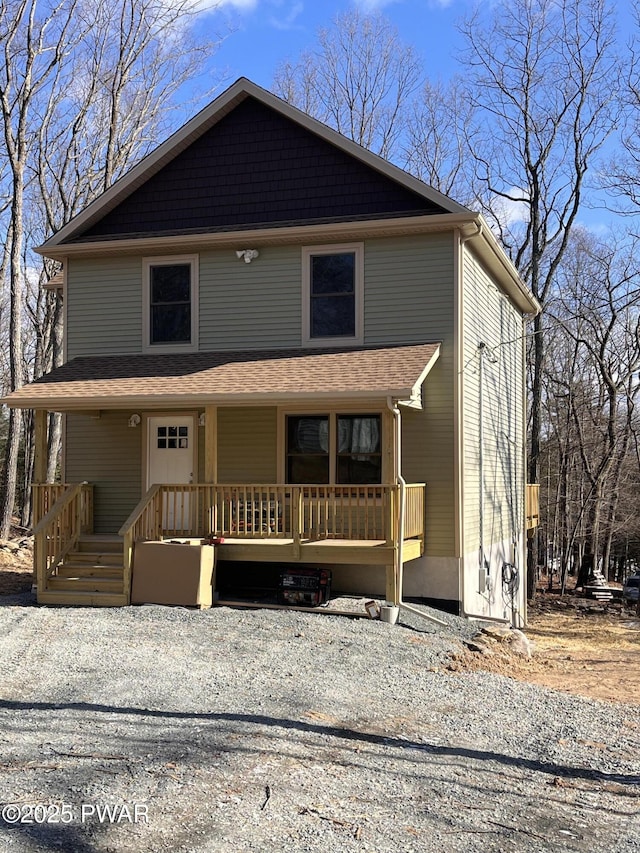 view of front of home with a porch