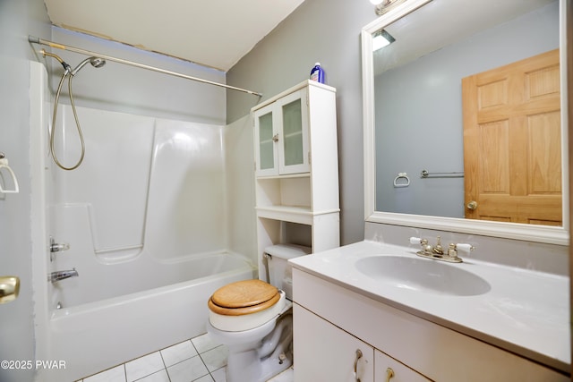 3122 Sparrow Ct, East Stroudsburg, PA 18302 - bathroom with vanity, shower / washtub combination, and tile patterned floors