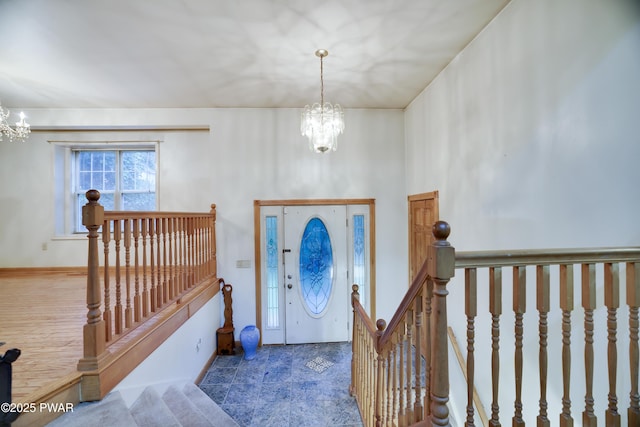 3122 Sparrow Ct, East Stroudsburg, PA 18302 - foyer featuring a chandelier