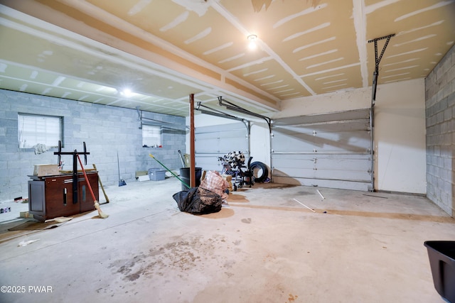 3122 Sparrow Ct, East Stroudsburg, PA 18302 - garage with concrete block wall