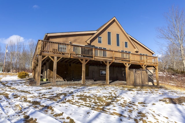 view of front of home featuring a deck