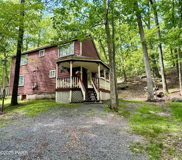 235 Falling Waters Blvd, Lackawaxen, PA 18435 - view of front of property with a porch