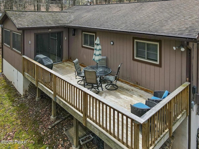 130 Grasshopper Ln, Greentown, PA 18426 - deck featuring outdoor dining area and a grill