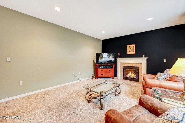 view of carpeted living room