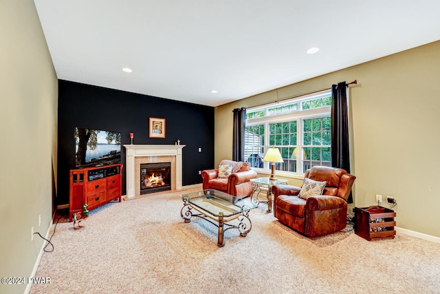 view of carpeted living room