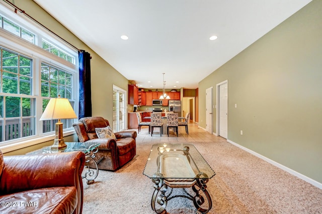 view of carpeted living room