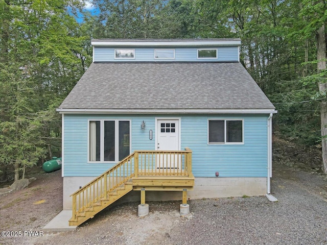 1180 Wallenpaupack Dr, Lake Ariel, PA 18436 - view of front of property with a shingled roof