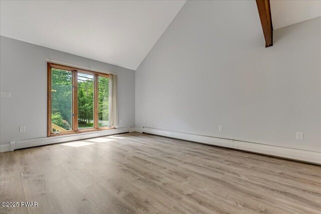 1180 Wallenpaupack Dr, Lake Ariel, PA 18436 - spare room with wood finished floors and baseboard heating