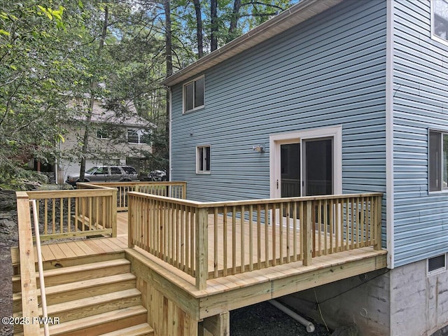1180 Wallenpaupack Dr, Lake Ariel, PA 18436 - wooden deck featuring stairway