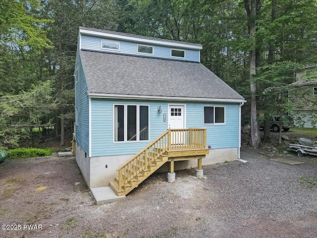 1180 Wallenpaupack Dr, Lake Ariel, PA 18436 - back of house with roof with shingles