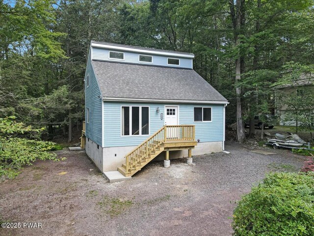 1180 Wallenpaupack Dr, Lake Ariel, PA 18436 - view of front of home featuring a shingled roof