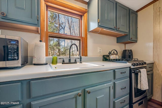 91 Bruin Rd, Lake Ariel, PA 18436 - kitchen with appliances with stainless steel finishes, light countertops, and a sink