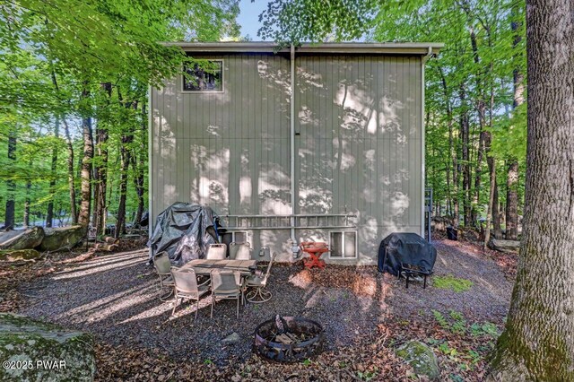 24 Lakewood Dr, Lake Ariel, PA 18436 - view of outdoor structure featuring an outdoor fire pit