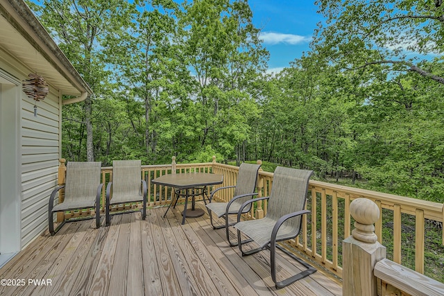 2106 Blueberry Ct, Bushkill, PA 18324 - wooden terrace with outdoor dining area