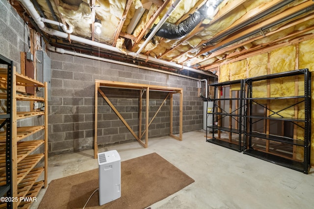 100 Blue Shelf Ln, Lords Valley, PA 18428 - unfinished basement featuring water heater