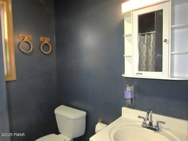 102 Yvonne Ct, Dingmans Ferry, PA 18328 - full bathroom featuring a sink, a shower with shower curtain, and toilet