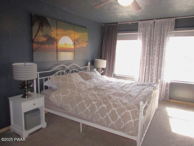 102 Yvonne Ct, Dingmans Ferry, PA 18328 - carpeted bedroom featuring a ceiling fan