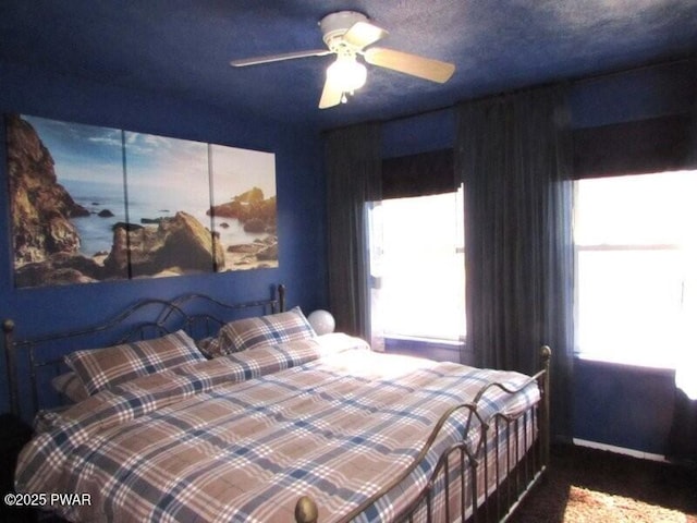 102 Yvonne Ct, Dingmans Ferry, PA 18328 - bedroom featuring ceiling fan and multiple windows